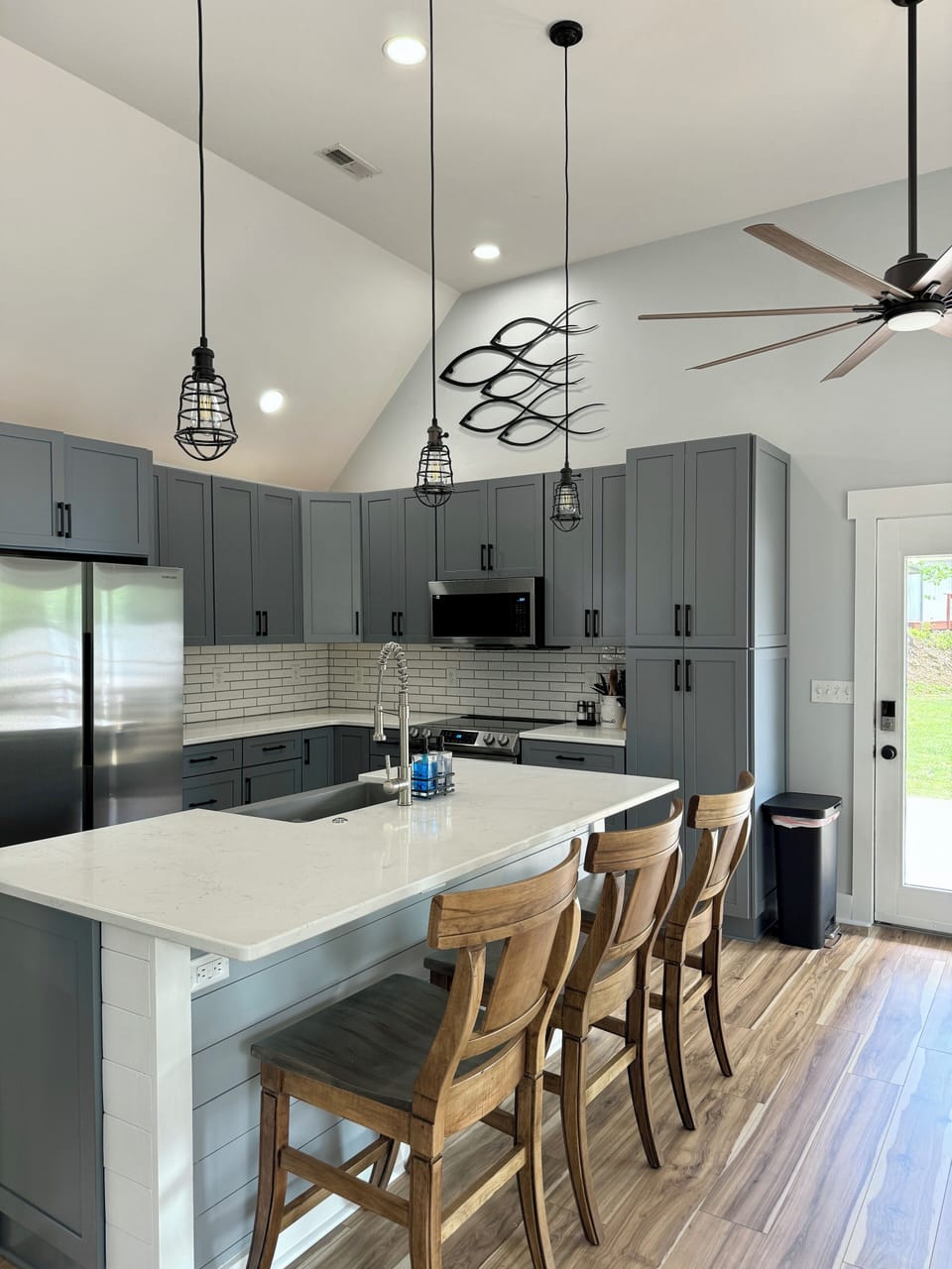 Fully stocked gourmet kitchen 