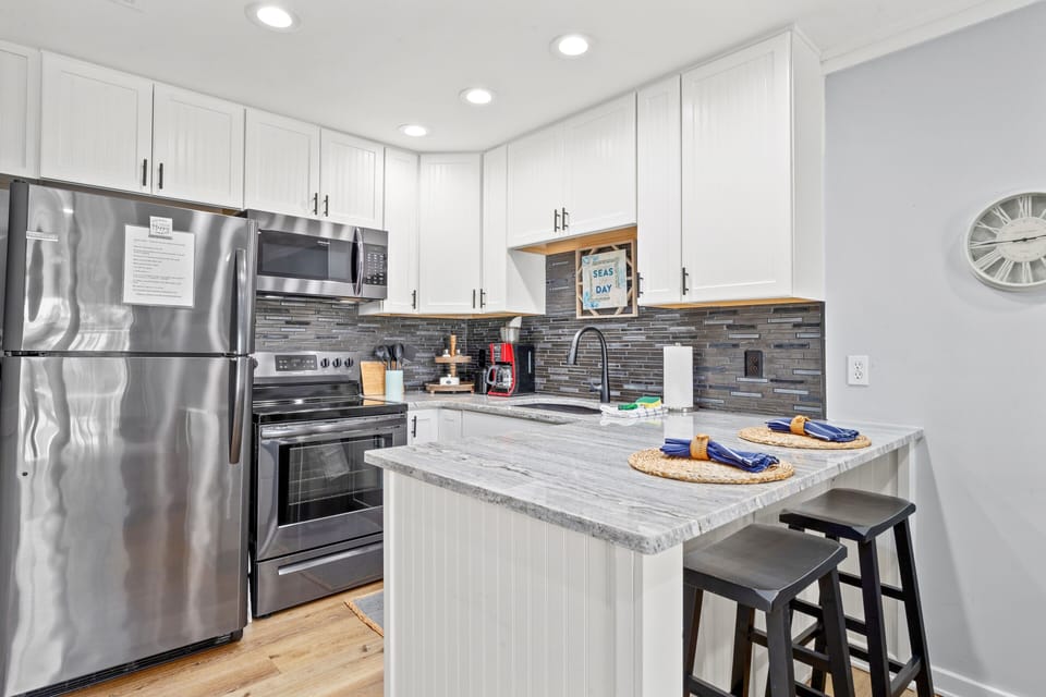 Fully stocked kitchen 