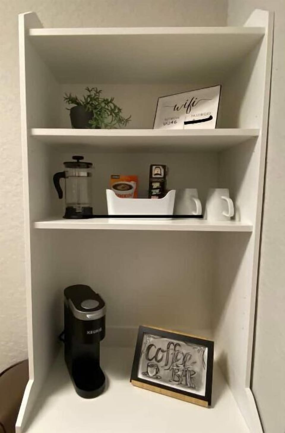 Kitchen coffee bar.