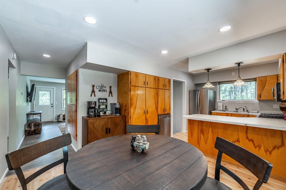 Kitchen and dining room as you enter