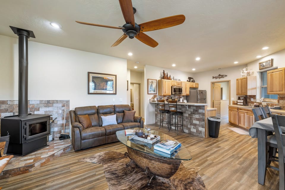 Main living area with kitchen