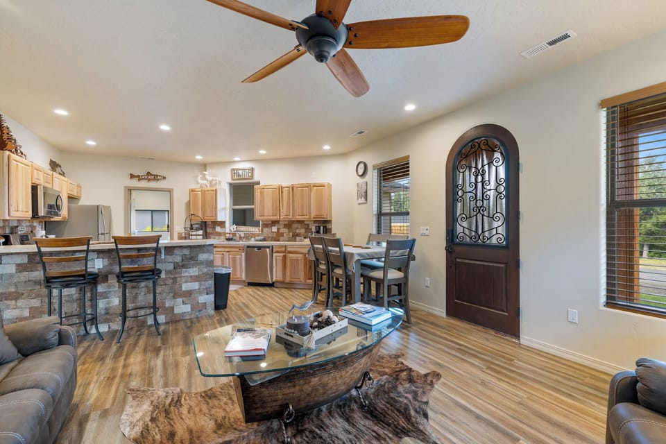 Main living area with kitchen