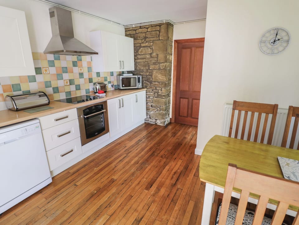 Fridge, dishwasher, electric kettle, toaster