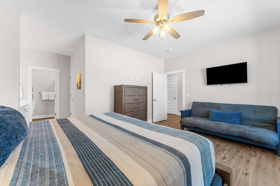 This room has a king bed and a sofa bed!