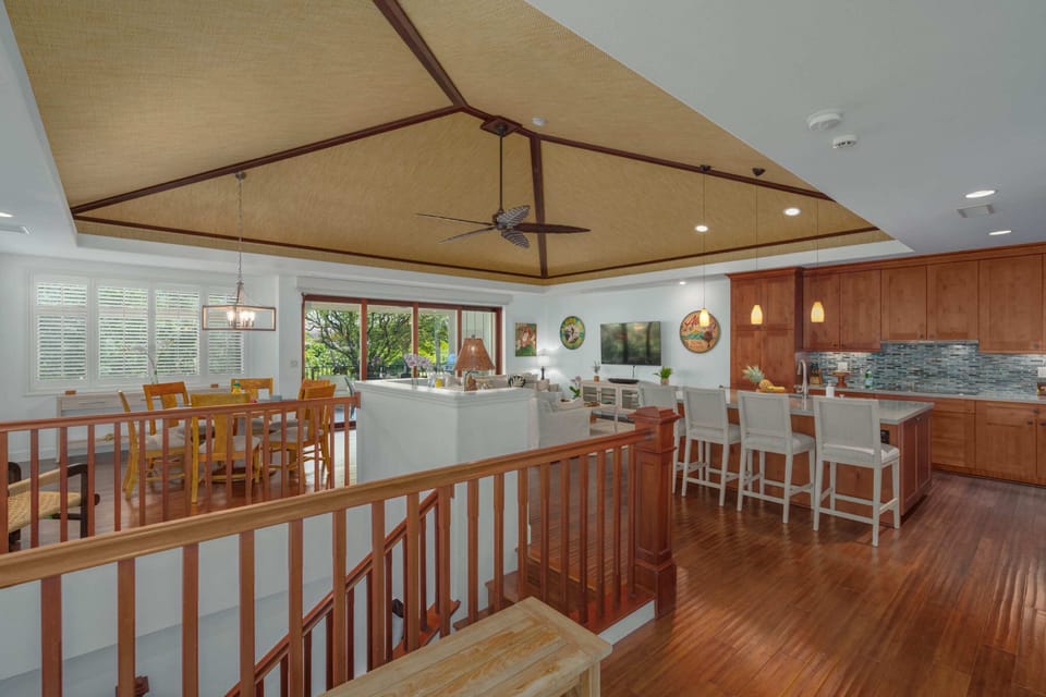 Upper Level kitchen, living, dining
