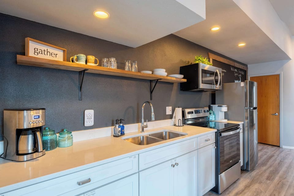 Well-stocked kitchen ready for your meals.