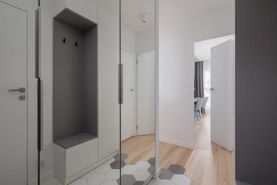 Spacious wardrobe with plenty of storage space.  