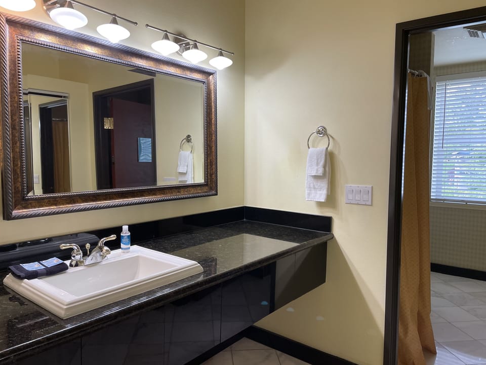 Executive Suite, 1 King Bed, Jetted Tub, Bay View | Bathroom | Free toiletries, hair dryer, towels, soap