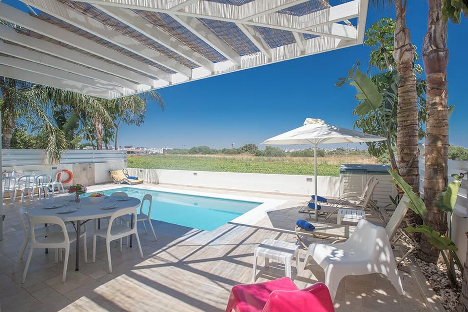 Spacious Garden with Barbecue, Seating Area, Sun loungers and Private Pool
