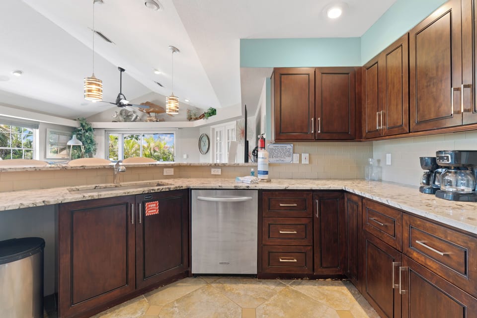 Lots of countertop space.