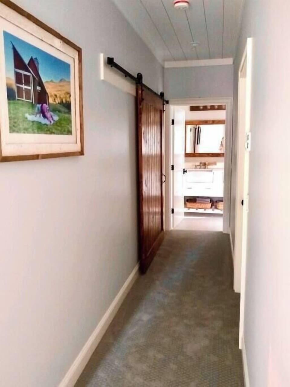 Hallway to bathroom