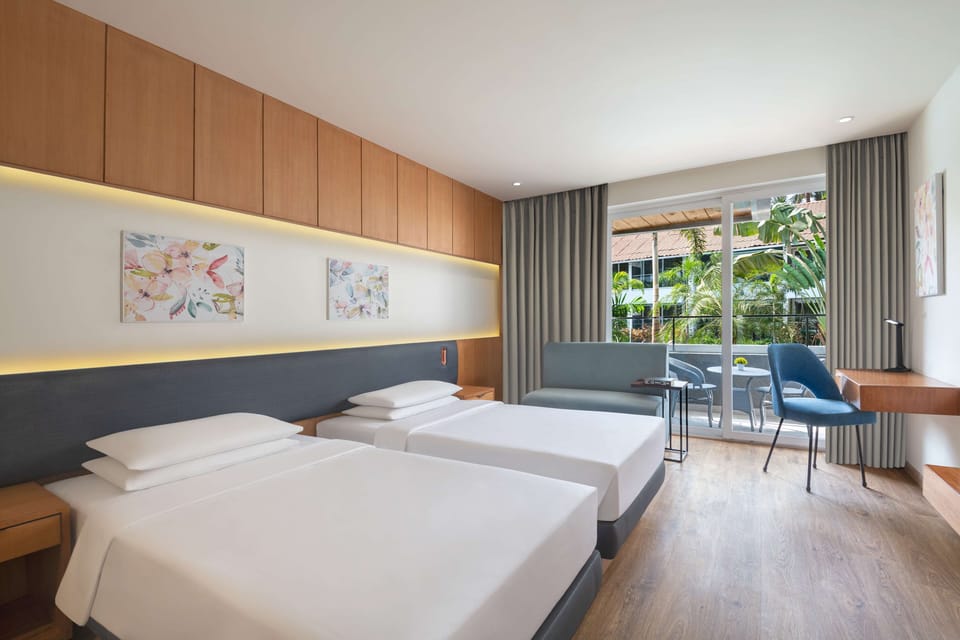 Room, 2 Twin Beds, Balcony | In-room safe, desk, laptop workspace, blackout drapes