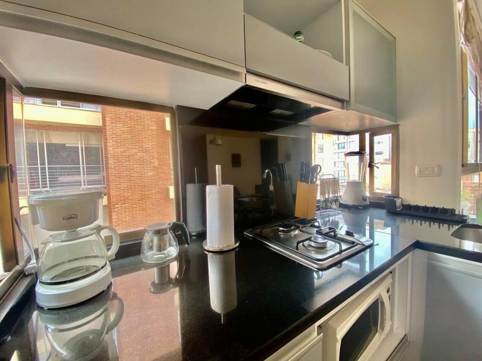 Apartment | Private kitchen | Fridge, microwave, stovetop, electric kettle