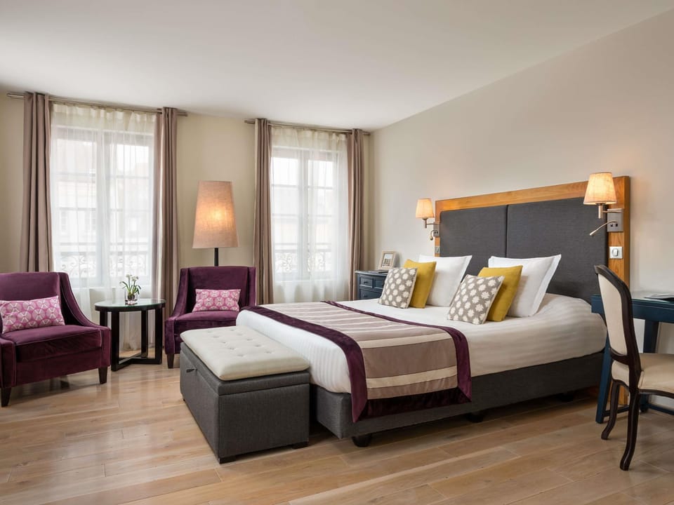 Premium bedding, memory foam beds, in-room safe, desk