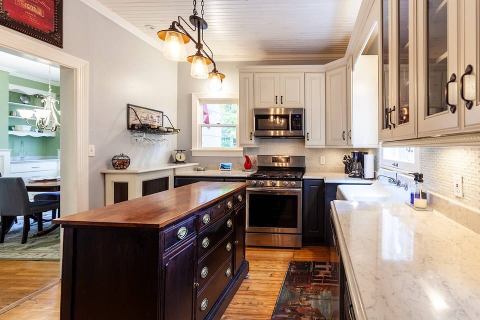 While historic, the home has been updated to include a fully-renovated gourmet kitchen.