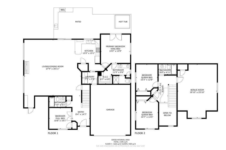 Detailed floor plan showing the home’s spacious layout.