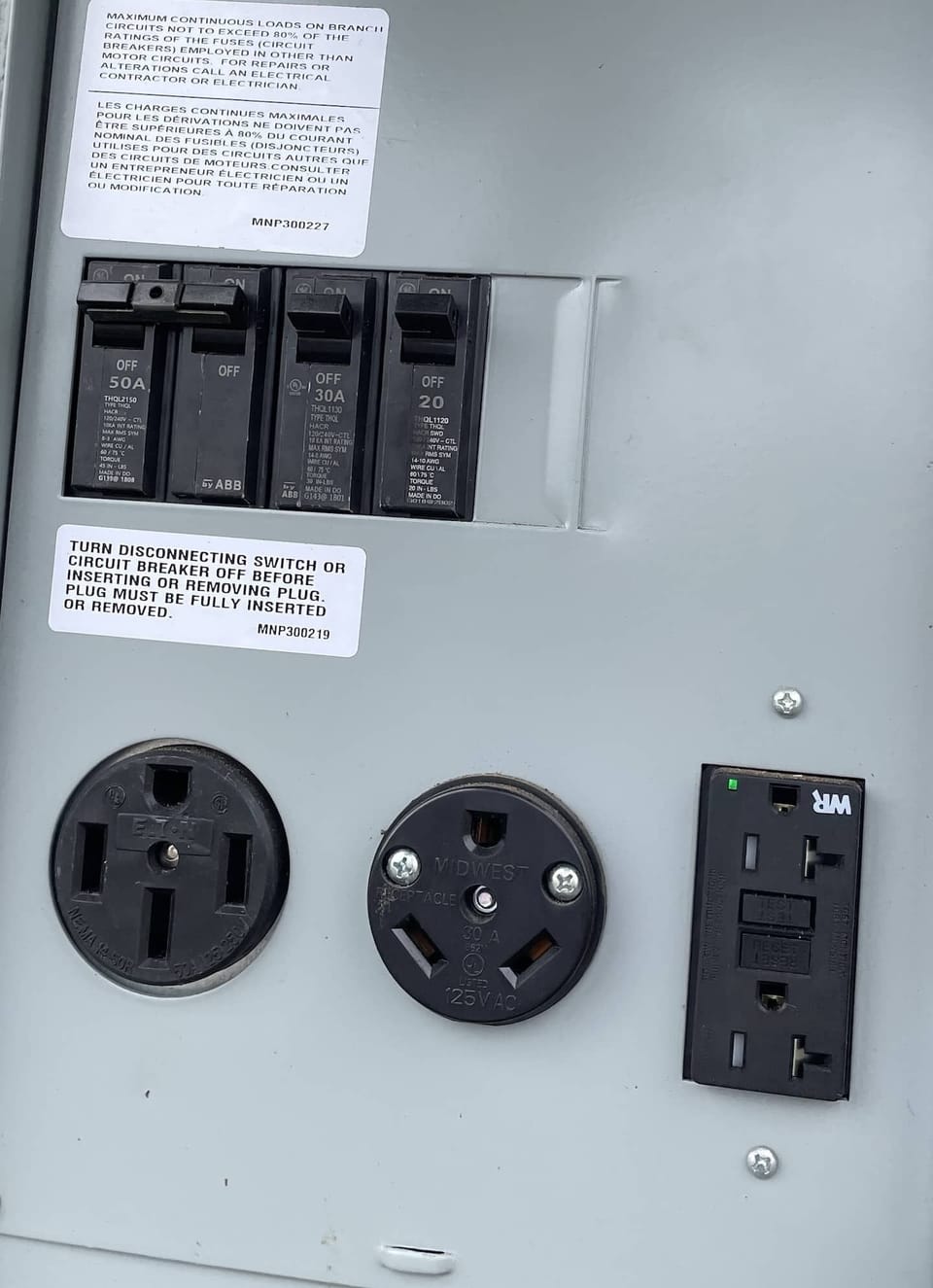 Available plugs for EV Charging