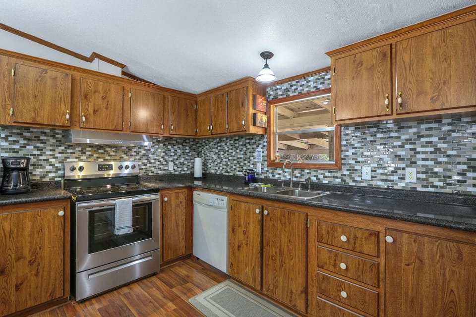 Fully stocked with appliances, and abundant cabinet space