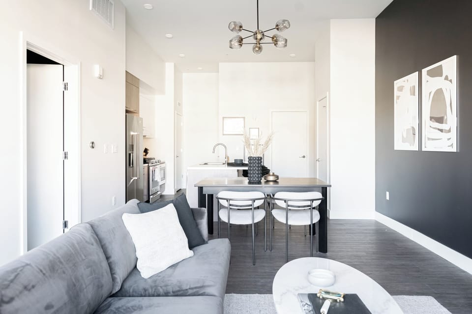 Living Room/Dining Space at Relaxed Elegance, Denver