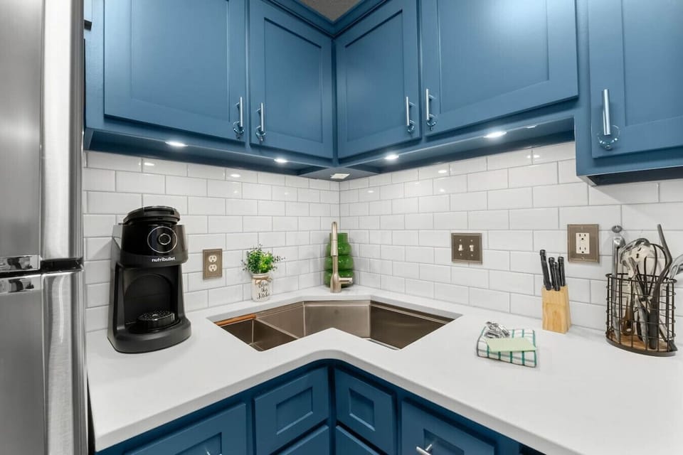Renovated, Fully Stocked Kitchen with Drip Coffee Maker and Stainless Steel Appliances