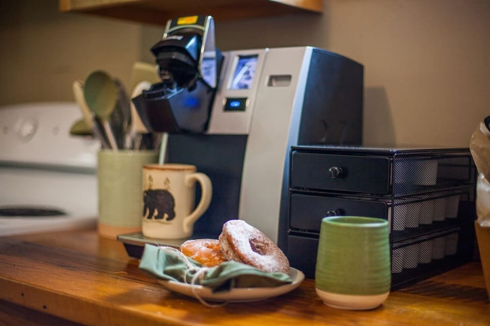 Well stocked coffee station