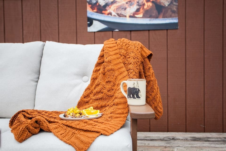 Enjoy a quiet breakfast at the fire table