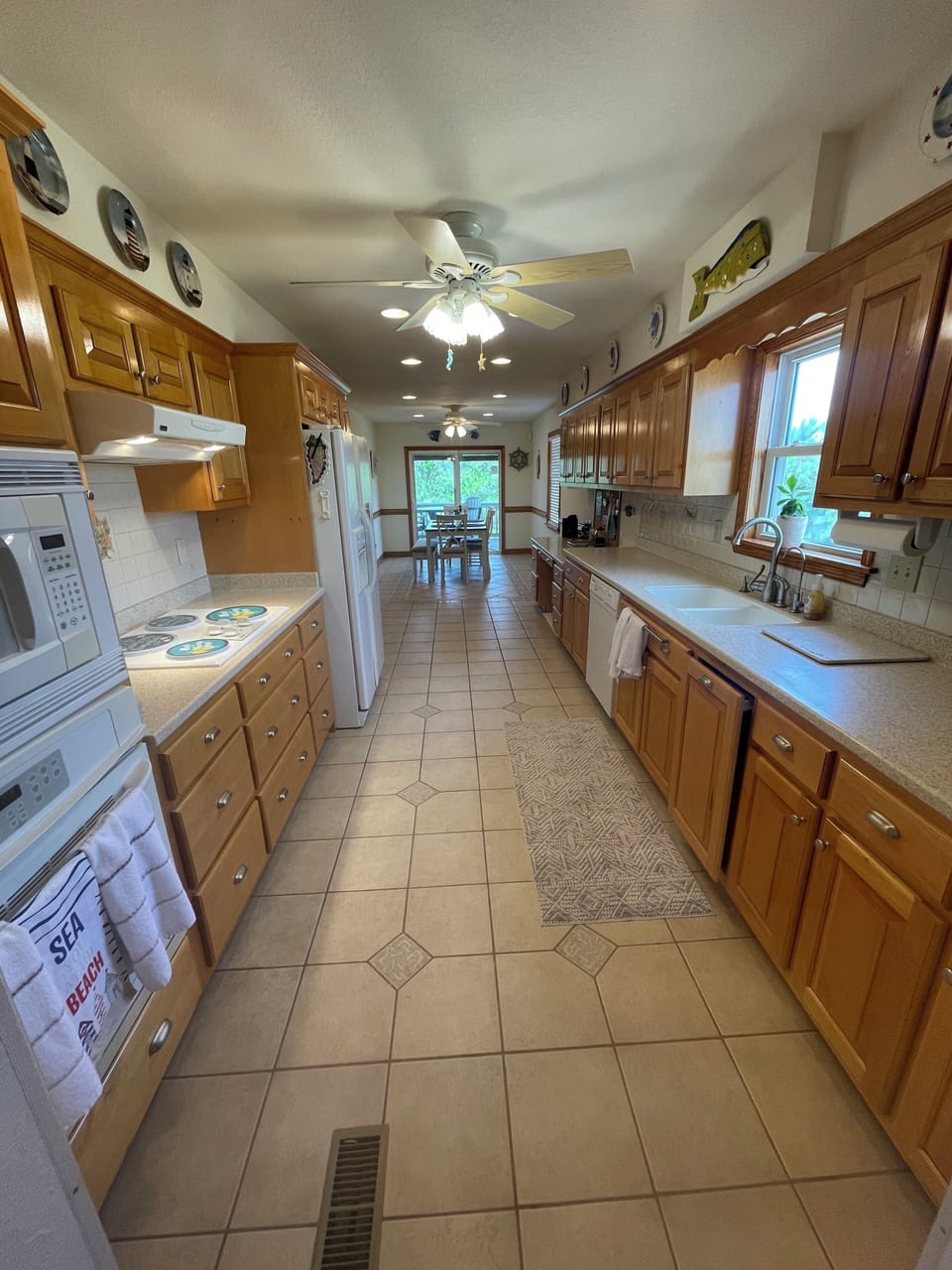 Enjoy a large kitchen with easy access to outdoor seating on the back deck.
