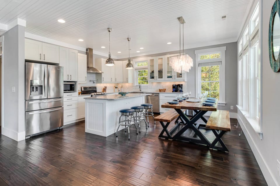 The Dining Area is Adjacent to the Kitchen making Serving & Cleanup Quick & Easy.