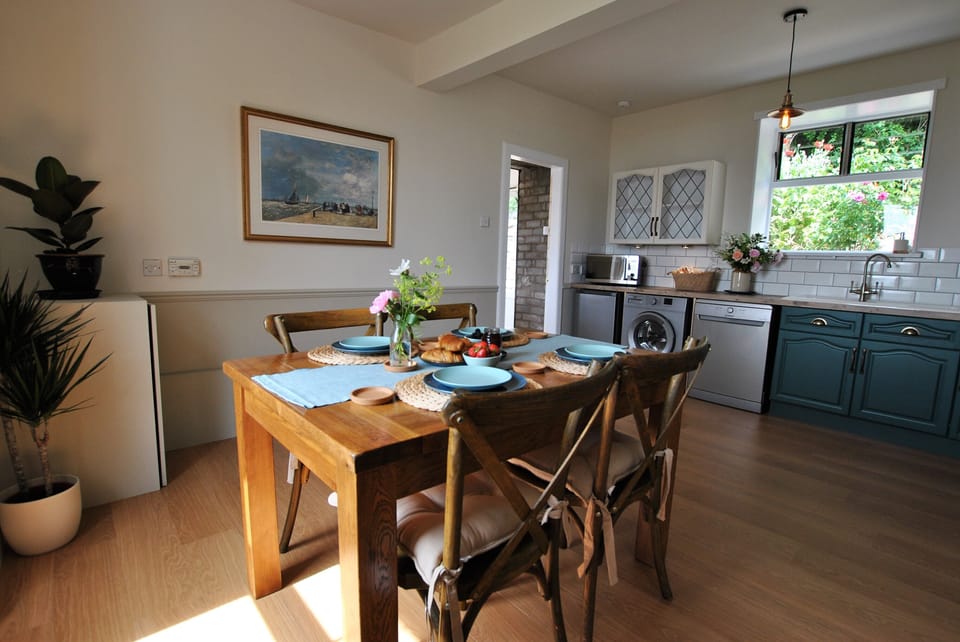 Traditional farmhouse style with modern elements