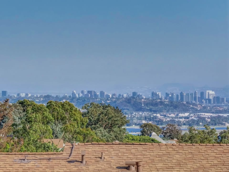 View of downtown San Diego, mission bay from living room.  
