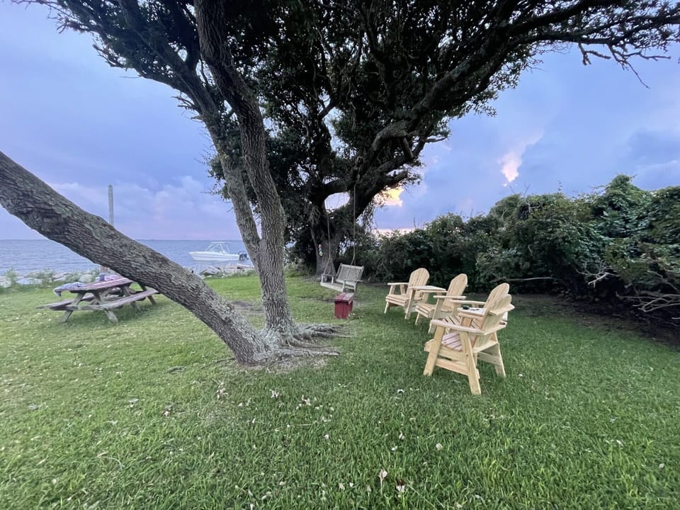 Backyard sitting area 