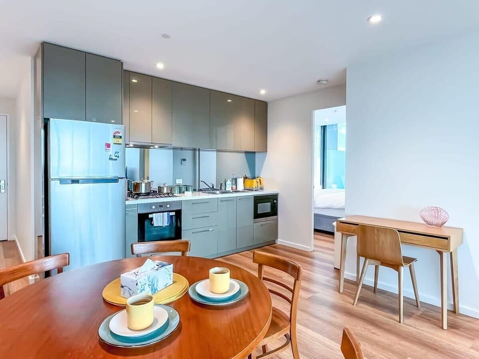 Dining area and open kitchen