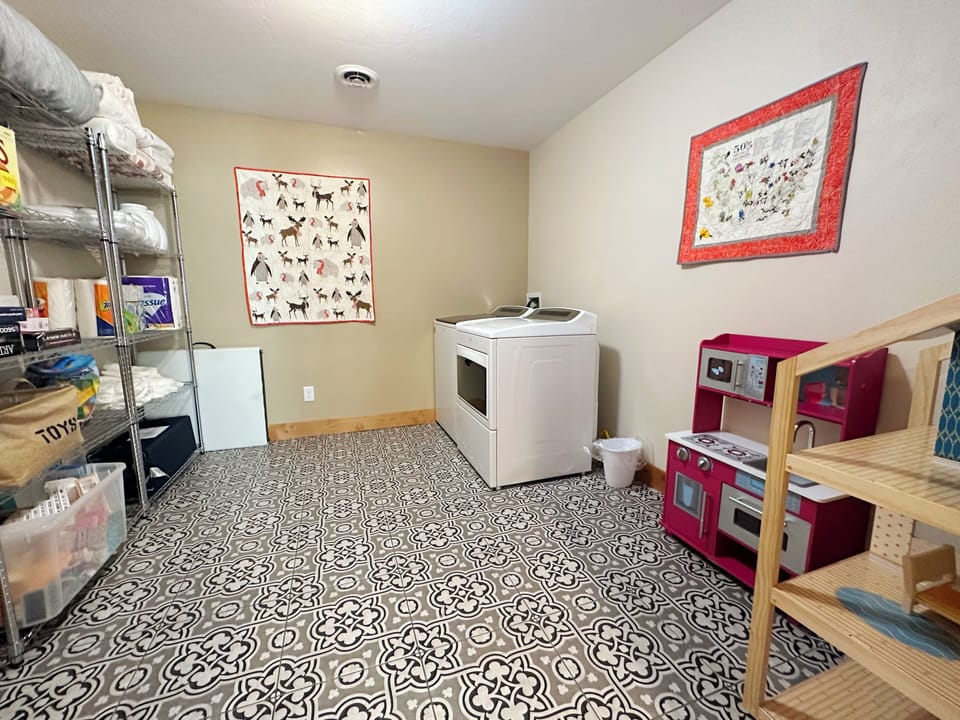 In case your day of skiing or hiking has your clothes in need of cleaning, we have a washer and dryer on-site, and we even provide detergent!