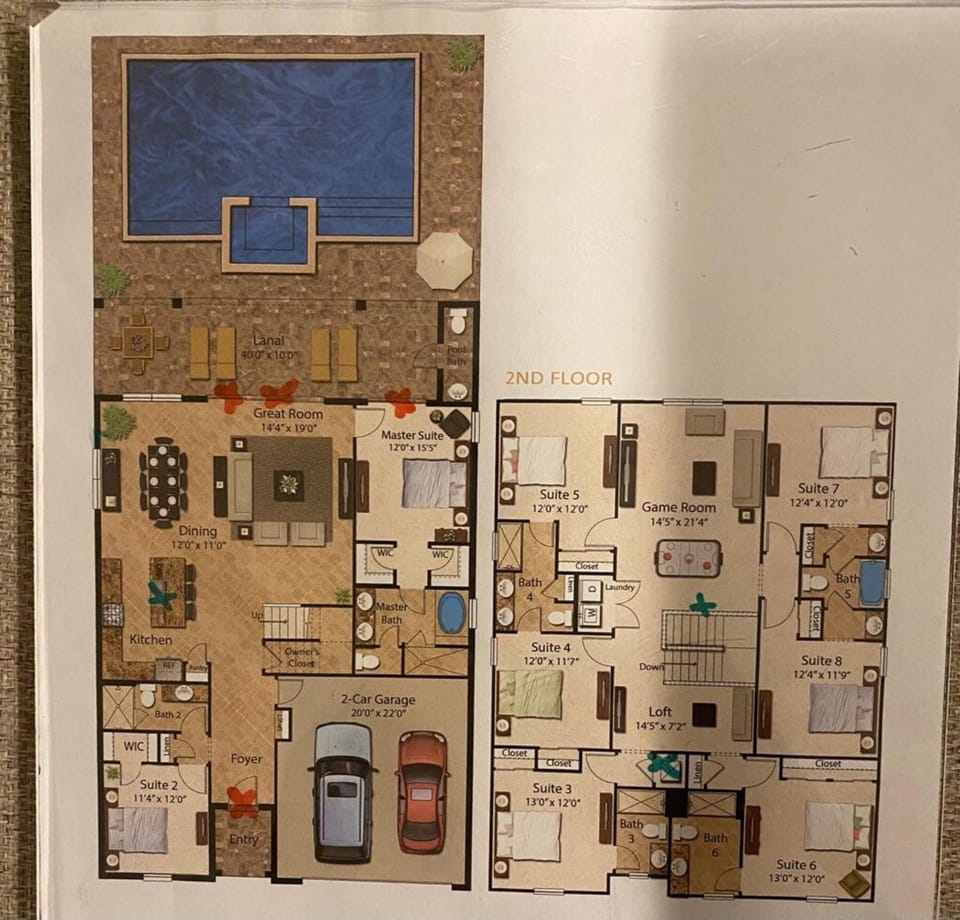 Family House, Multiple Bedrooms, Private Pool | Floor plan