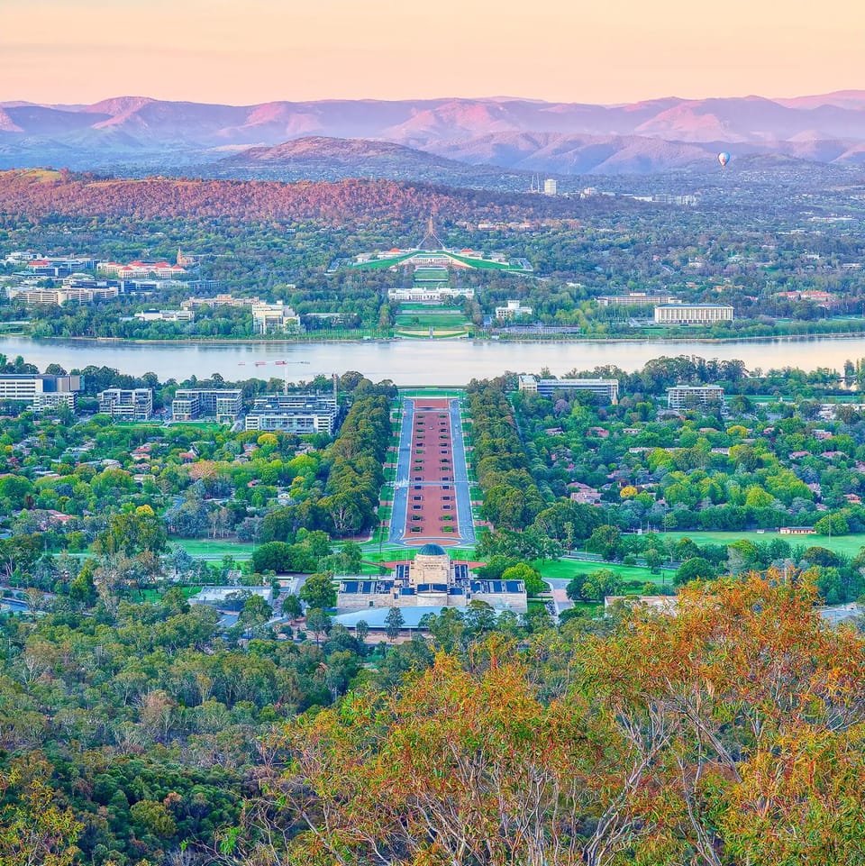 View from the top of Mt Ainslie - less than 10min drive from the house.