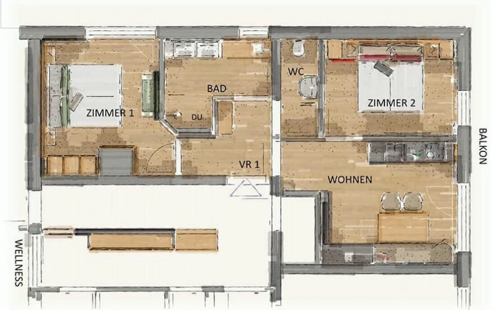 Traditional Condo, 2 Bedrooms, Balcony | Soundproofing, free WiFi, bed sheets