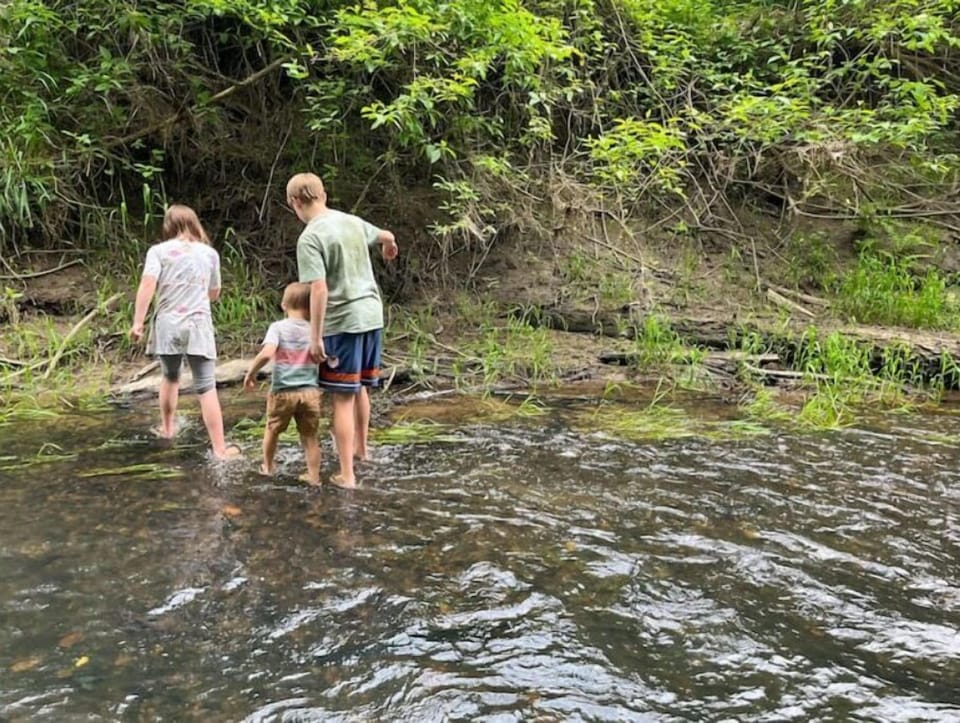 The creek is fun to explore during the summer months