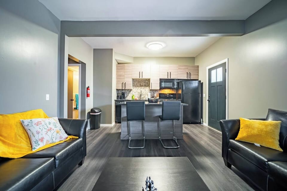 Head to the fully equipped kitchen to grab some popcorn for your next movie!