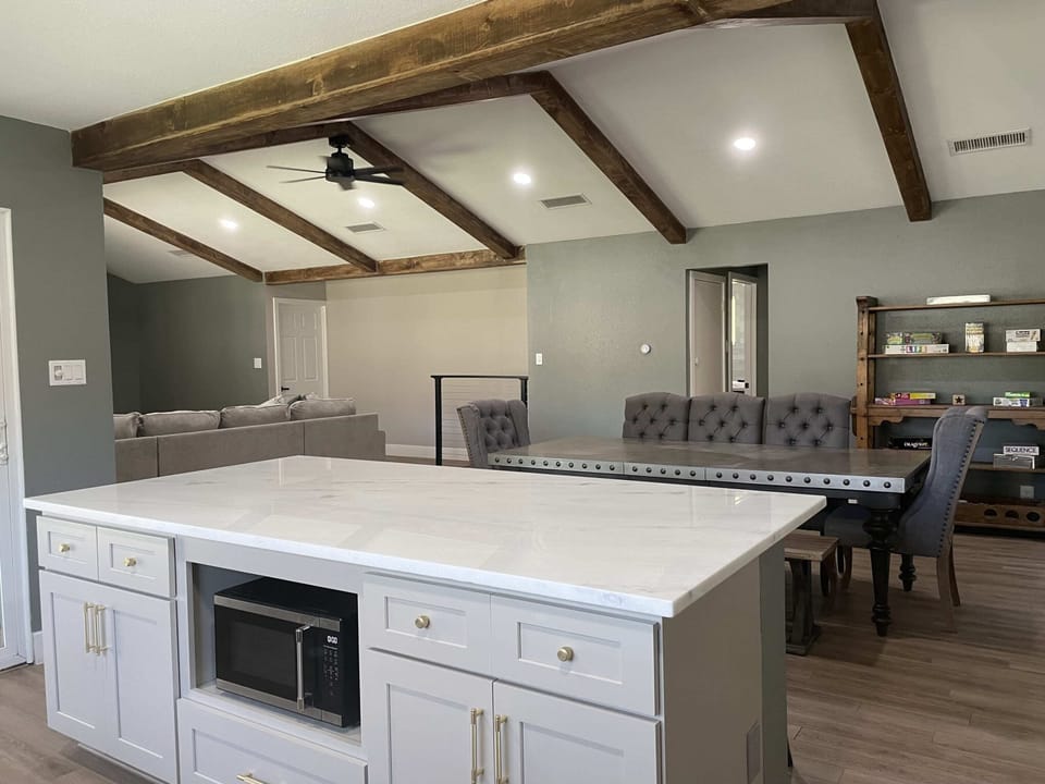 View of living area from kitchen