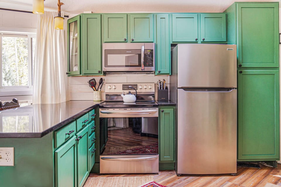 Electric stove and oven.  