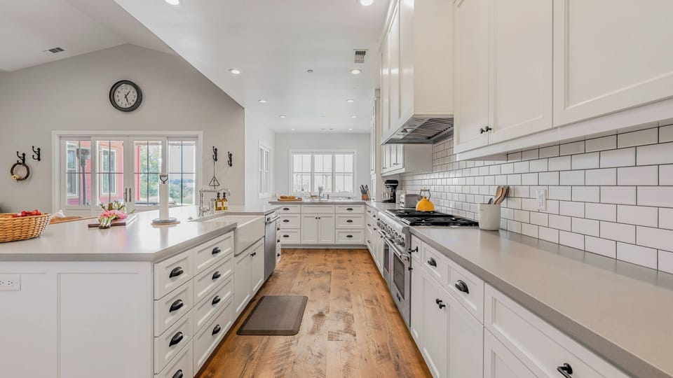 Fridge, oven, stovetop, dishwasher