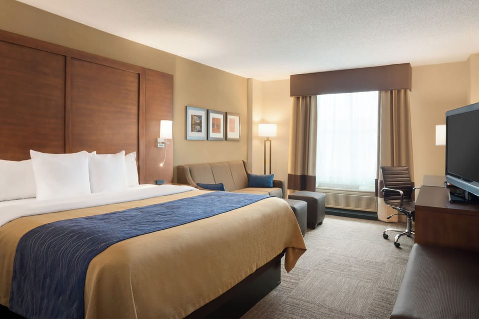 Standard Room, 1 King Bed with Sofa bed, Non Smoking | Premium bedding, down comforters, desk, laptop workspace