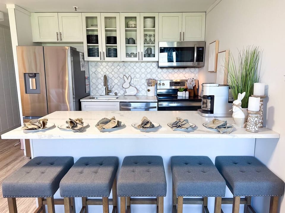 All new, fully-stocked kitchen
