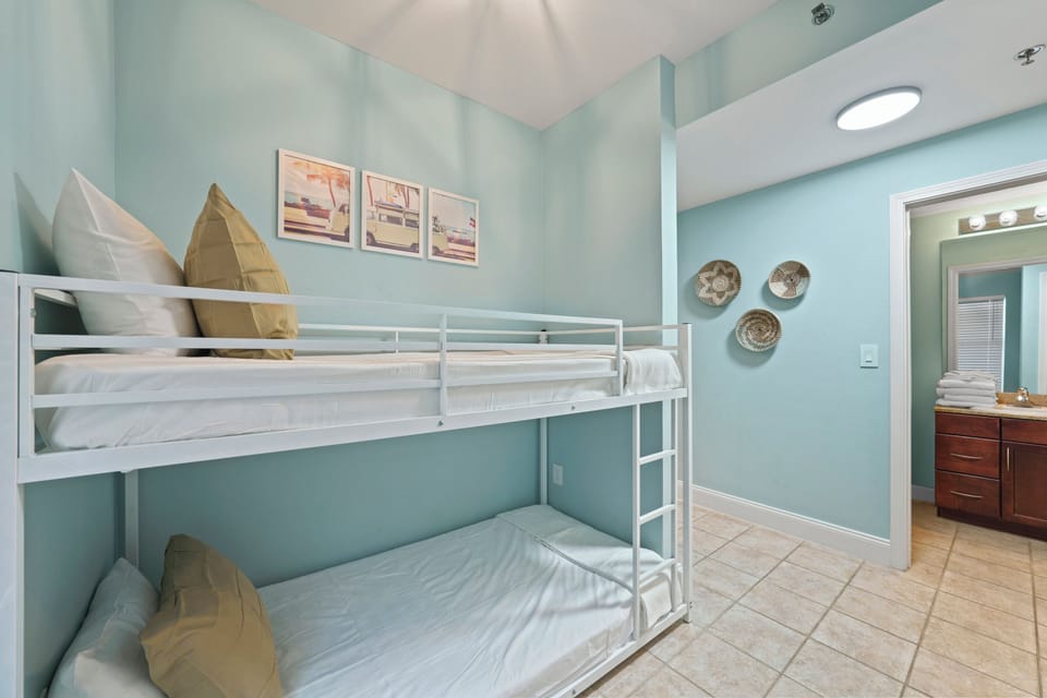 Bunk bed, twin over twin.