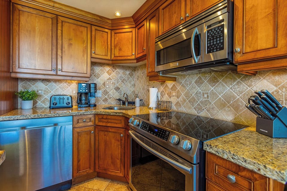 Plenty of counter space makes getting dinner ready a breeze
