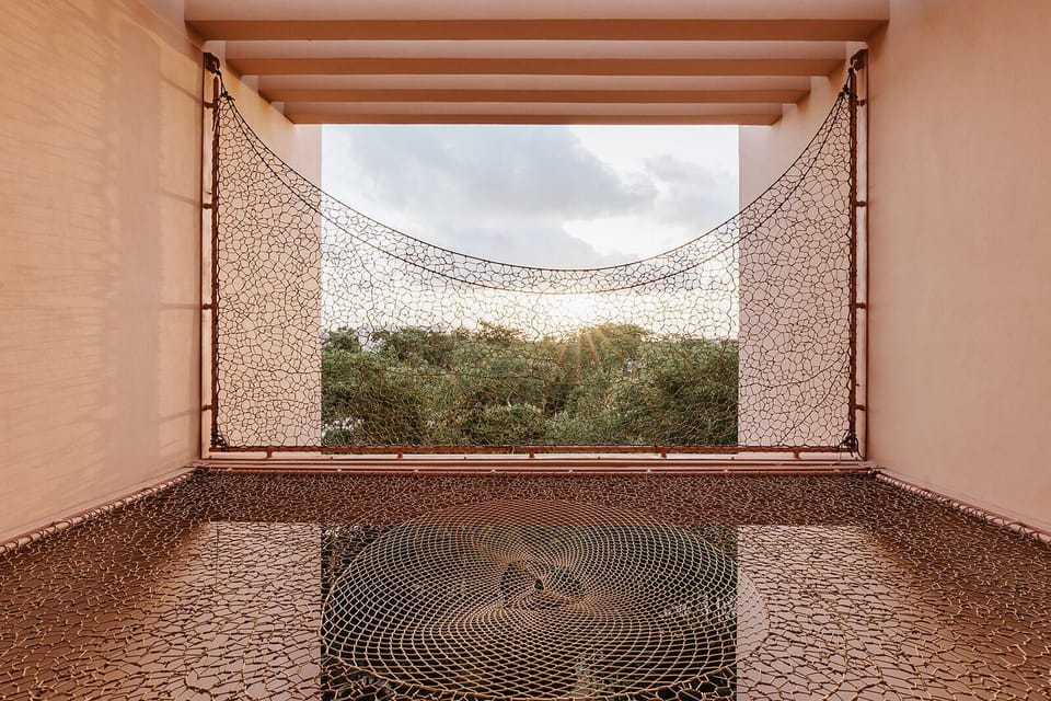 Hanging Net, directly next to studio!