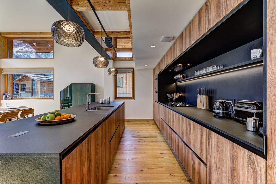 Generous storage and work space 