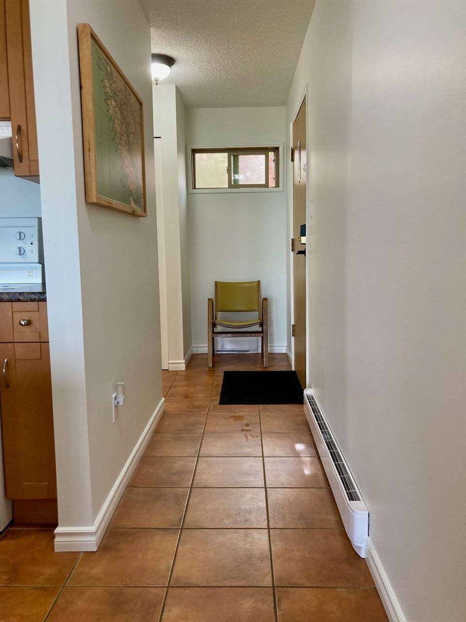 entrance with seating.