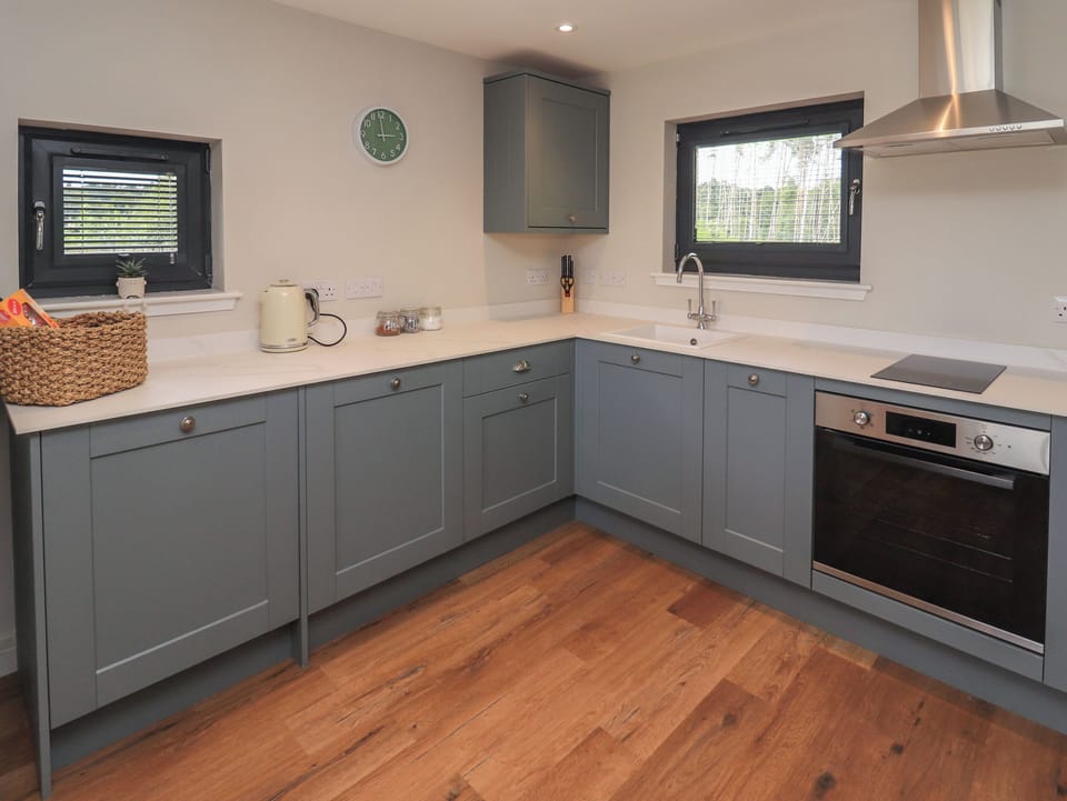 Fridge, electric kettle, toaster, cookware/dishes/utensils