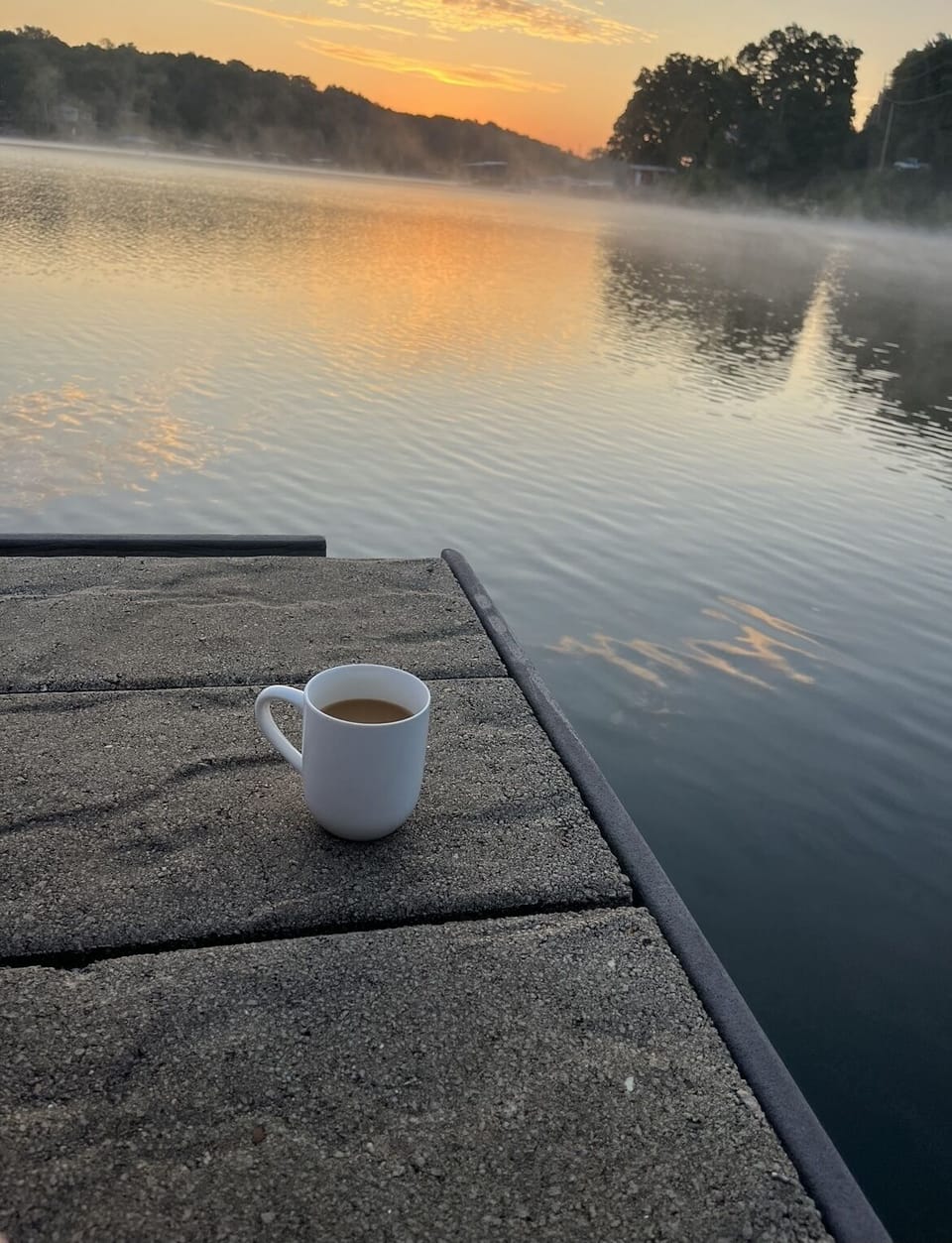 Watch the sunrise over the lake while you drink your morning coffee!